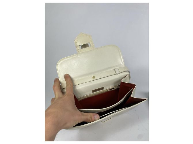 Borsa in pelle bianca Yves Saint Laurent Bianco - vista 5