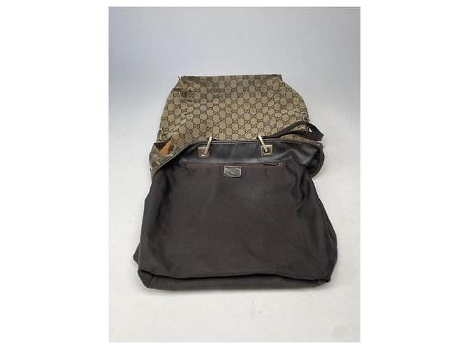 Gucci Jackie Vintage Beiger Baumwollhandtasche - Ansicht 2