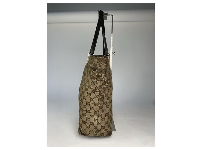 Gucci Jackie Vintage Beiger Baumwollhandtasche - Ansicht 3