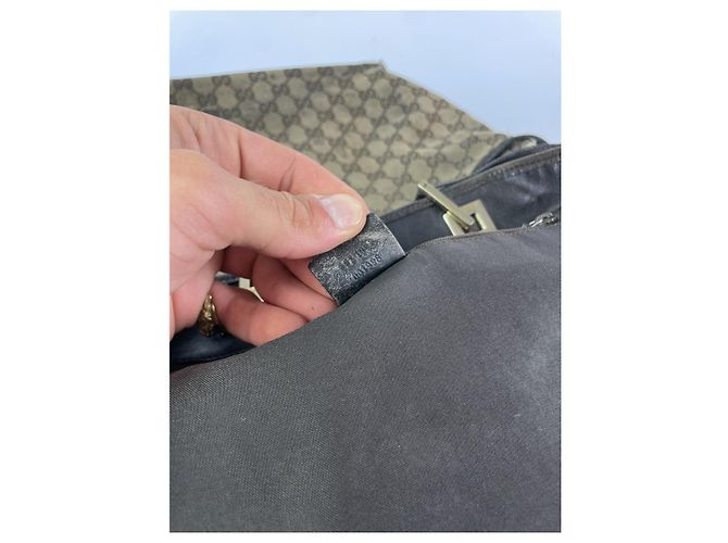 Gucci Jackie Vintage Beiger Baumwollhandtasche - Ansicht 4