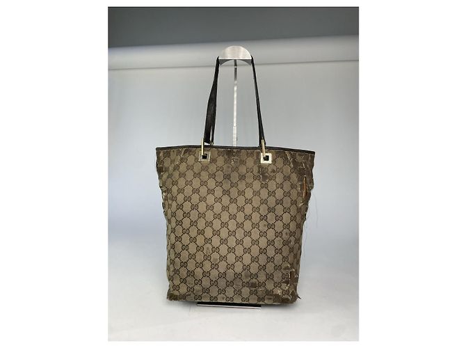 Gucci Jackie Vintage Beiger Baumwollhandtasche - Ansicht 5