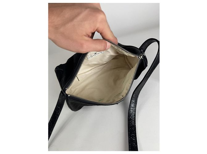 Courreges Borsa in pelle esotica nera Courrèges Nero - vista 3
