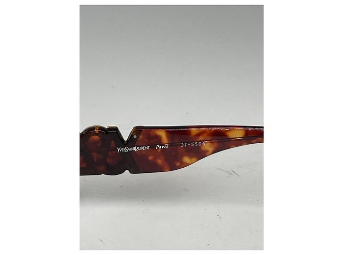 Gafas de sol de plástico marrón Yves Saint Laurent Castaño - vista 4