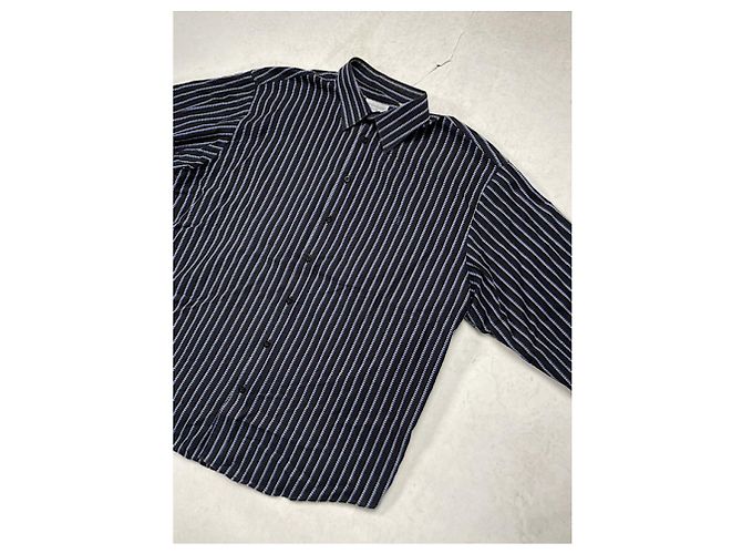 Camicia in cotone nero Yves Saint Laurent - vista 3