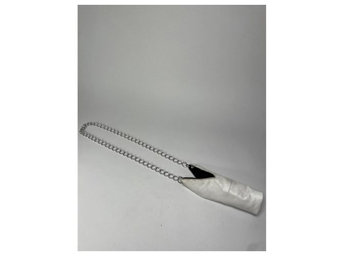 Borsa in pelle bianca MM6 Bianco - vista 5