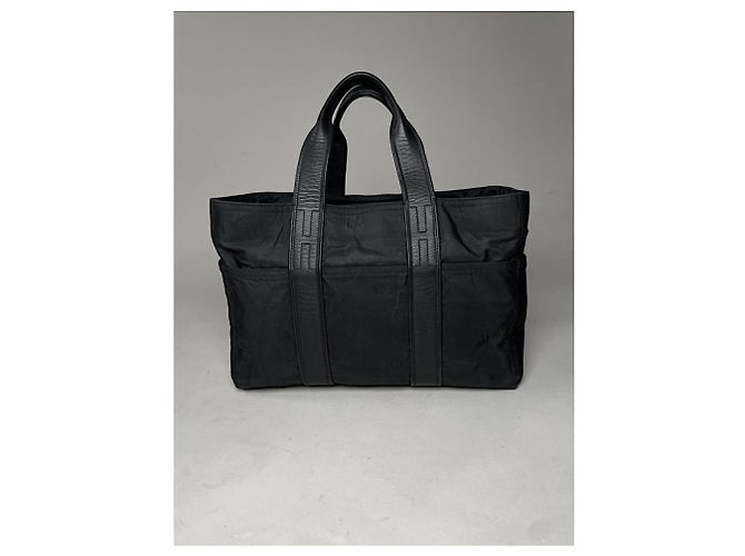 Schwarze Polyester-Handtasche von Hermès - Ansicht 5