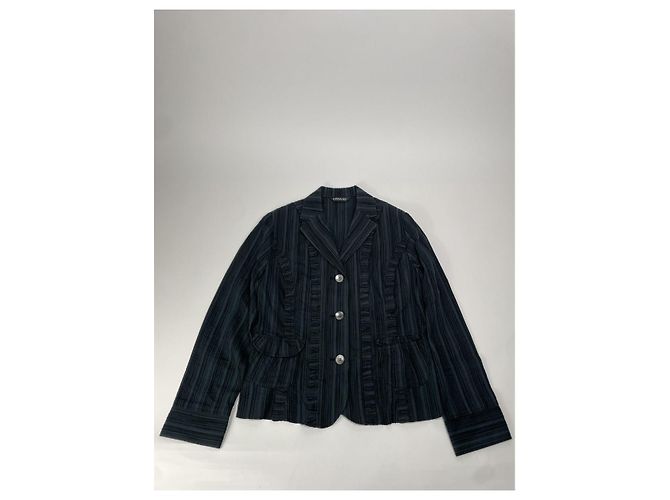 Autre Marque Abrigo trench de viscosa negra Kansai Yamamoto Negro - vista 2
