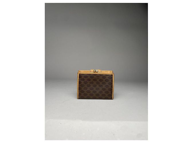 Céline Celine Triomphe Vintage Brown Leather Wallet - view 2