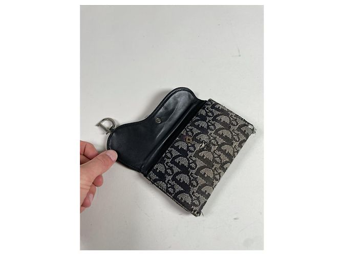 Cartera de algodón negro Dior Saddle - vista 5