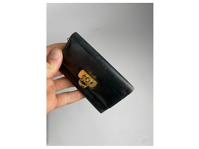 Borsa in pelle verniciata nera Salvatore Ferragamo - vista 3