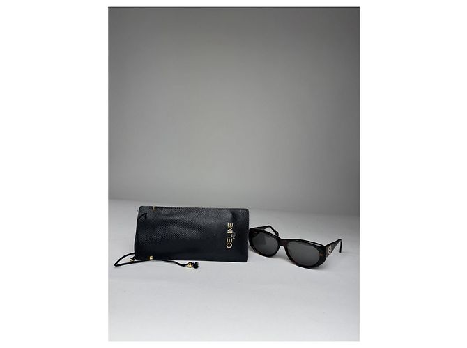 Céline Occhiali da sole in plastica nera Celine Nero - vista 4