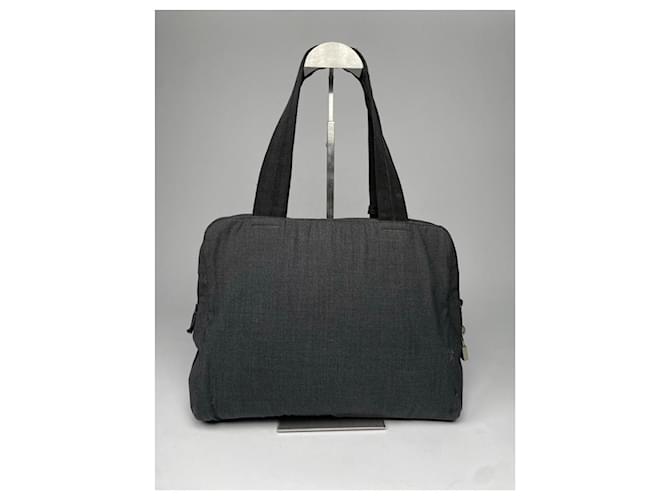 Borsa a mano in cotone grigio Prada - vista 5