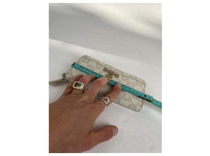 Cartera de cuero blanco Coach Cartable mini sierra - vista 5