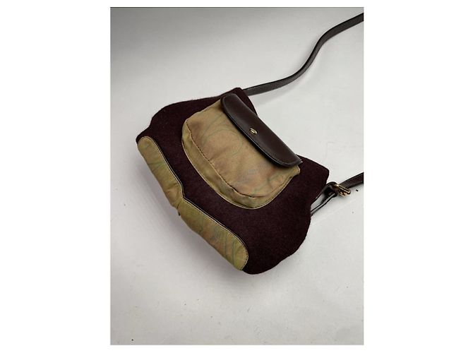 Borsa a mano in lana verde Etro - vista 2