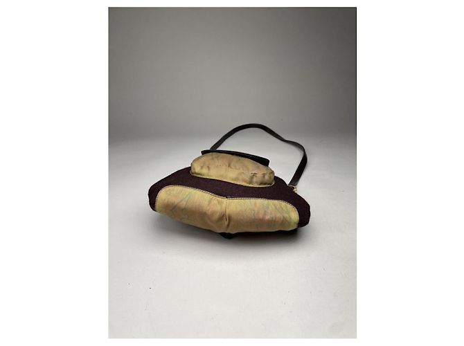 Borsa a mano in lana verde Etro - vista 5
