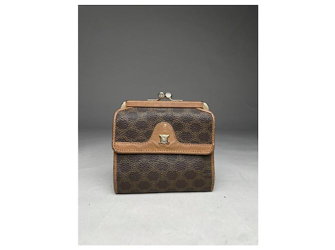 Céline Cartera de cuero marrón Celine Triomphe Castaño - vista 2