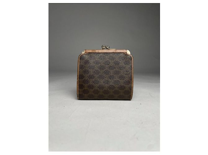 Céline Cartera de cuero marrón Celine Triomphe Castaño - vista 3