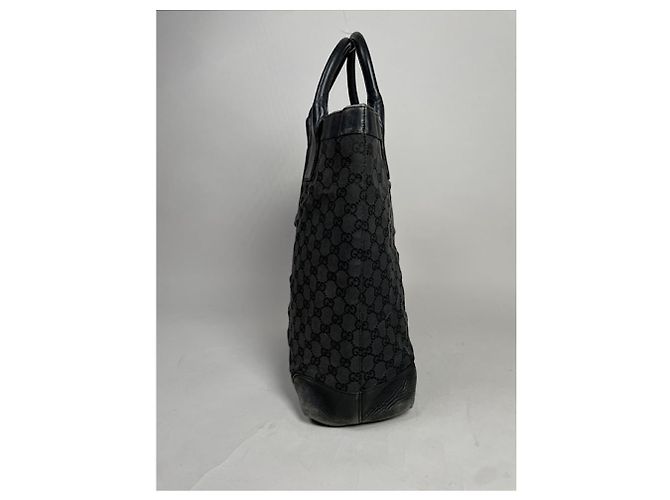 Gucci Jackie Vintage Handtasche aus schwarzem Polyester - Ansicht 4