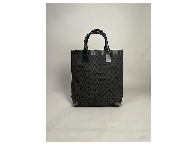 Gucci Jackie Vintage Handtasche aus schwarzem Polyester - Ansicht 5