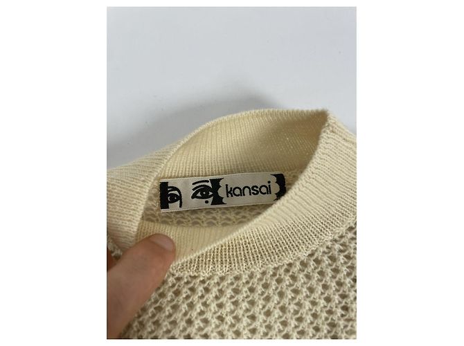 Autre Marque Kansai Yamamoto Maglieria in Lana Beige - vista 5
