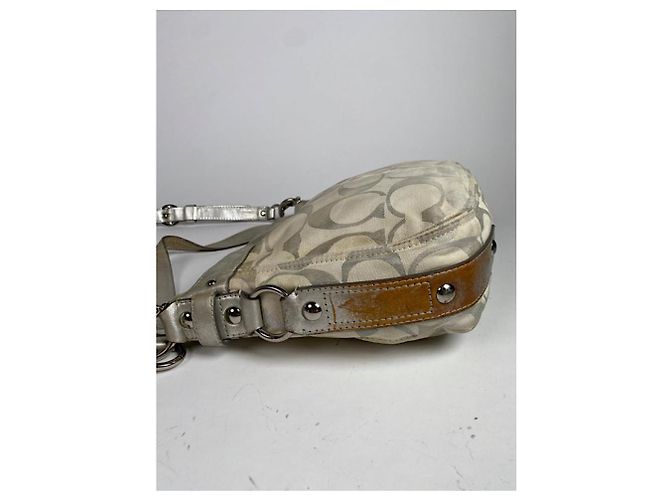 Borsa in pelle argentata Sufflette Signature di Coach Argento - vista 4