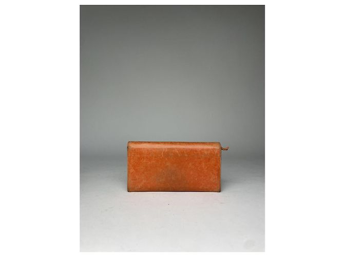 City Balenciaga orange Leder Geldbörse - Ansicht 3