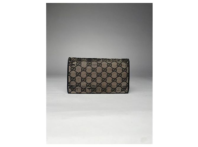 Clutch in cotone beige Gucci Ophidia - vista 3