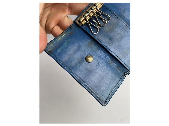 Borsa in pelle blu Lockme di Louis Vuitton - vista 4