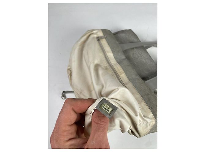 Chanel Cambon Silber Polyester Handtasche - Ansicht 4
