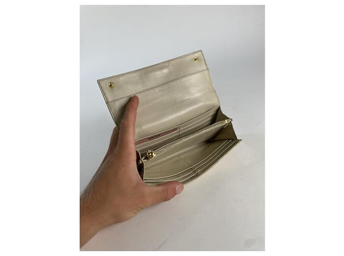 Cartera de cuero blanco Miu Miu - vista 3