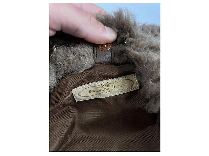 Autre Marque Borsa in pelliccia sintetica marrone Samantha Thavasa - vista 4