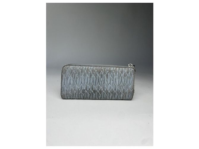 Miu Miu Blue Leather Wallet - view 2