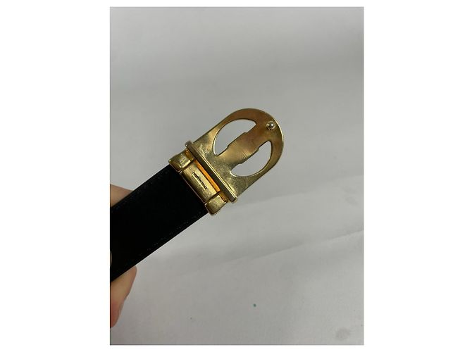 Schwarzer Ledergürtel von Pierre Cardin - Ansicht 3