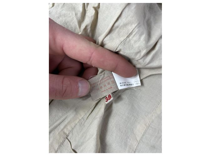 Abrigo de cuero beige Marni - vista 5