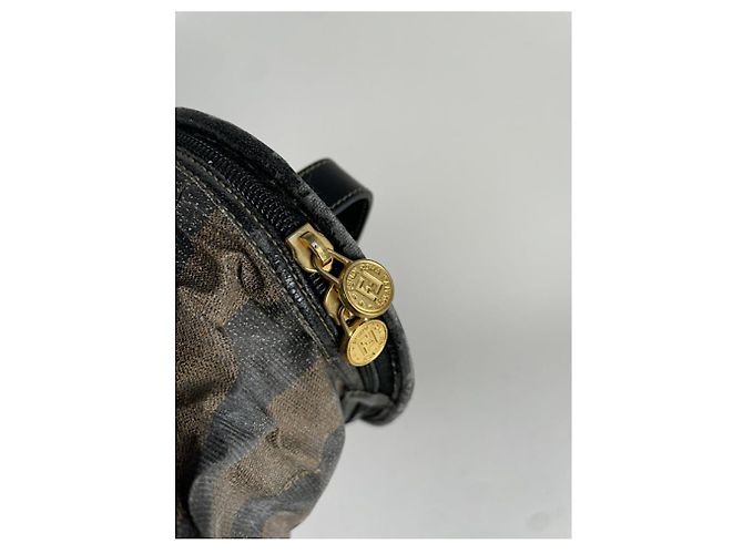 Borsa a tracolla in pelle marrone Fendi Baguette - vista 4