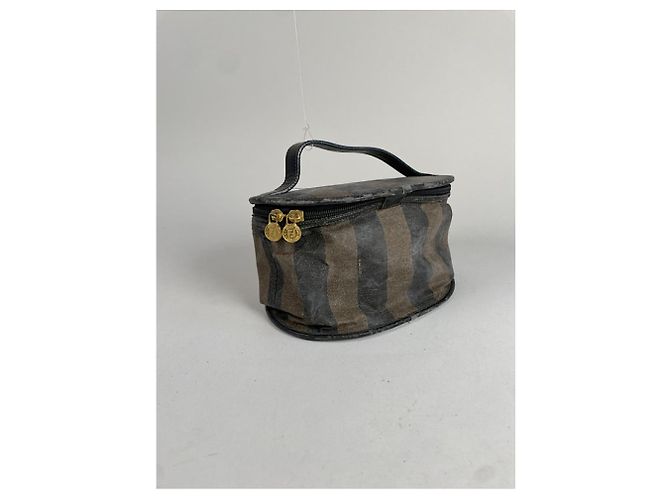 Borsa a tracolla in pelle marrone Fendi Baguette - vista 5