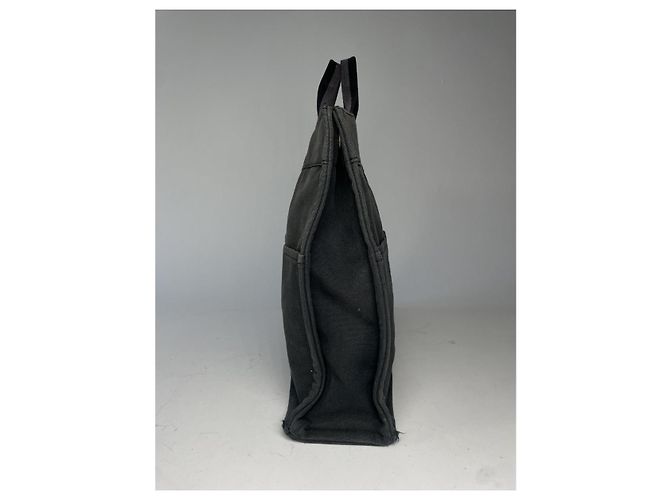 Borsa a mano in cotone nero Hermès - vista 5