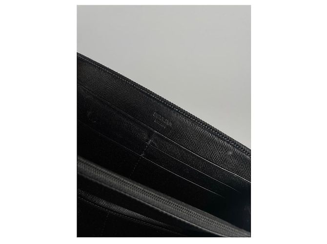 Billetera Prada Tessuto Negra Otra Negro - vista 5