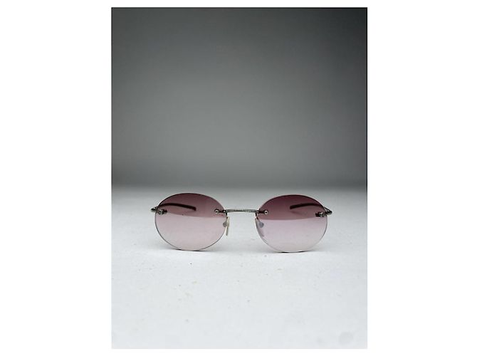 Occhiali da sole in metallo viola Gucci Porpora - vista 3