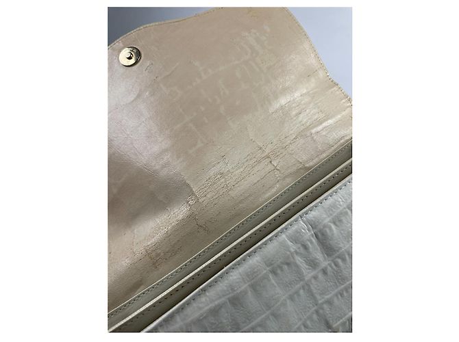 Autre Marque Borsa in pelle bianca non firmata Bianco - vista 3