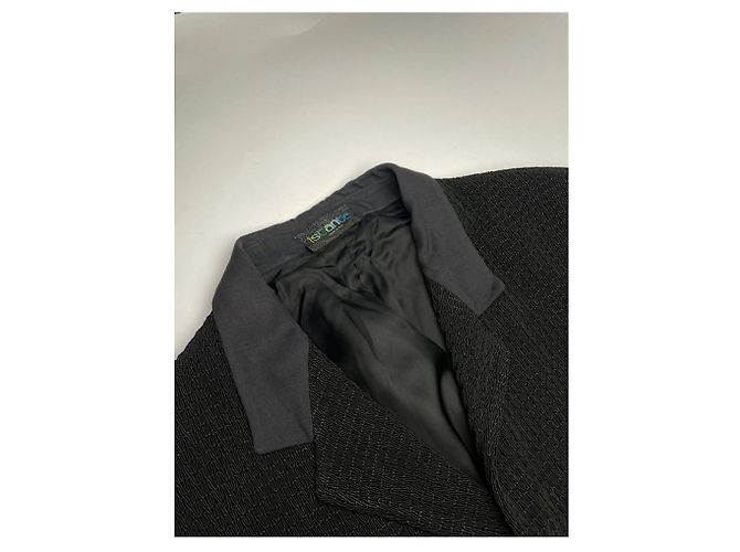 Versace Black Polyester Jacket - view 3