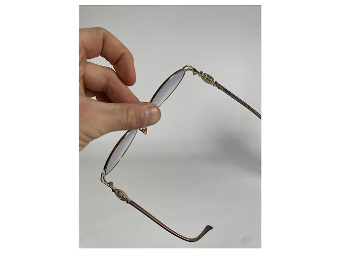 Gafas de sol de metal Yves Saint Laurent Dorado - vista 2