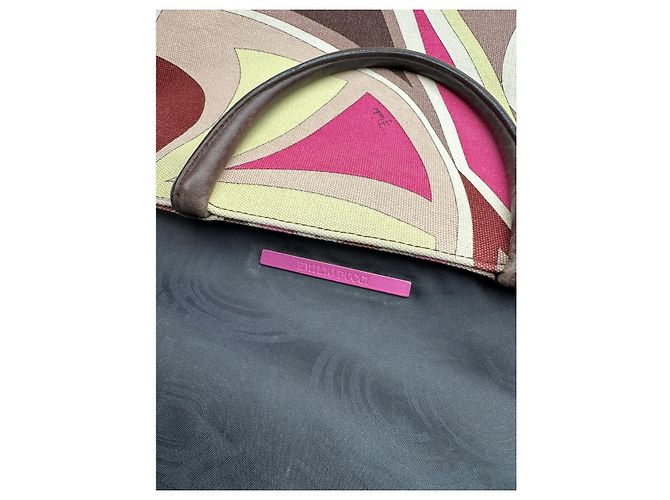 Emilio Pucci mehrfarbige Baumwollhandtasche Mehrfarben - Ansicht 3