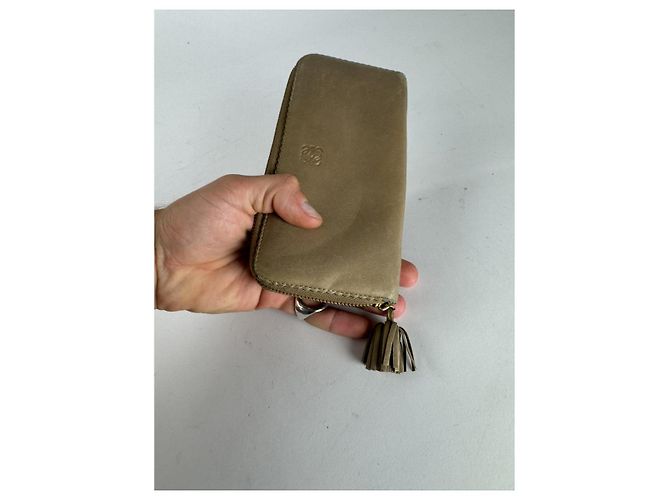 Cartera de cuero beige Loewe Puzzle - vista 3