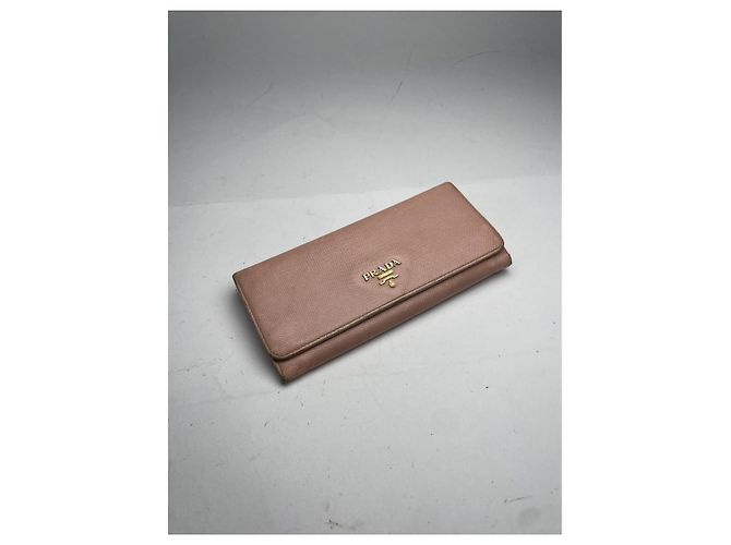 Cartera de cuero rosa Prada Diagramme - vista 4