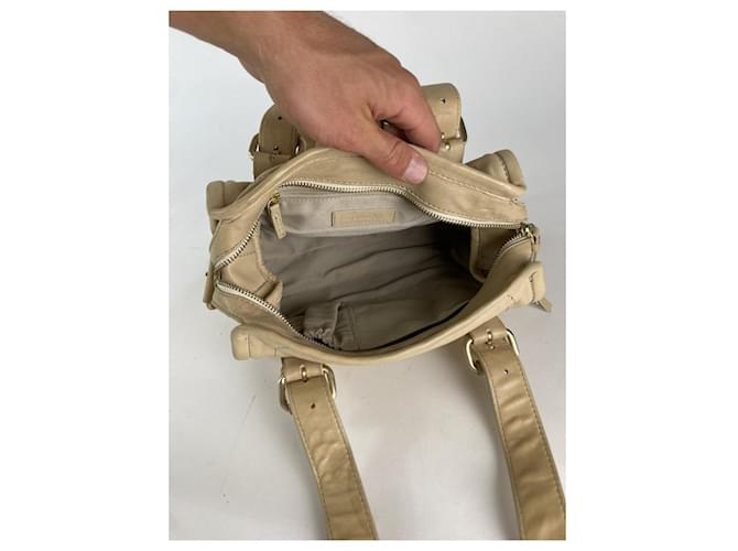 Borsa in pelle beige Givenchy Kenny - vista 2