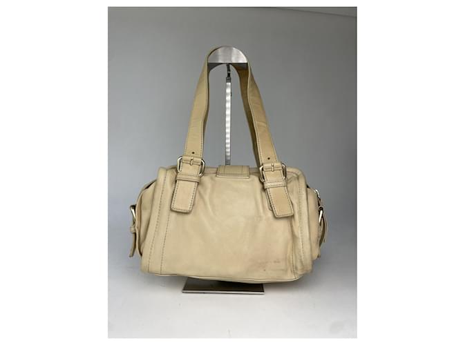 Borsa in pelle beige Givenchy Kenny - vista 4