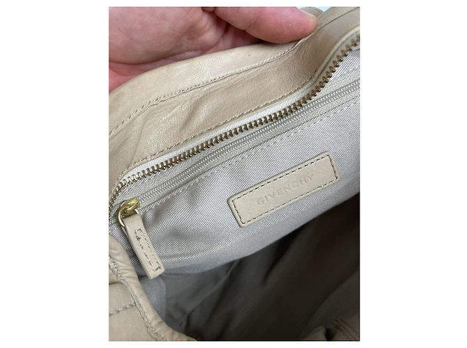 Borsa in pelle beige Givenchy Kenny - vista 5