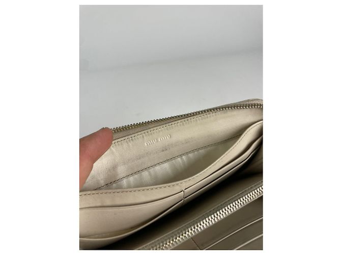 Cartera de cuero blanco Miu Miu - vista 4