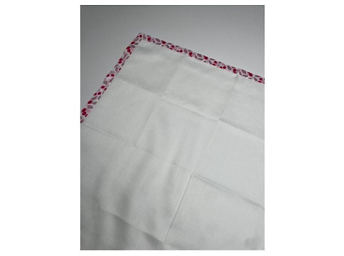 Sciarpa in cotone rosa Yves Saint Laurent - vista 3